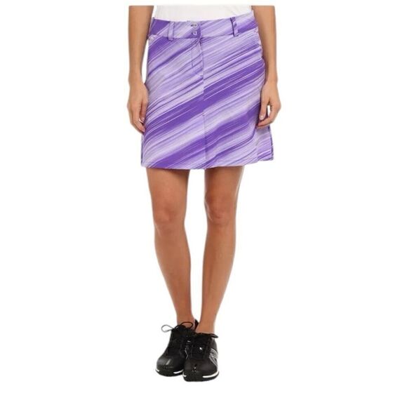 Nike Purple Golf Performance Stripe Athletic Skirt - Picture 1 of 11